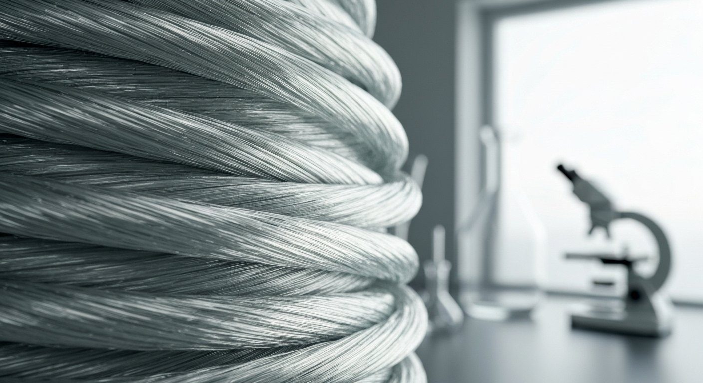 close-up glass fiber strands