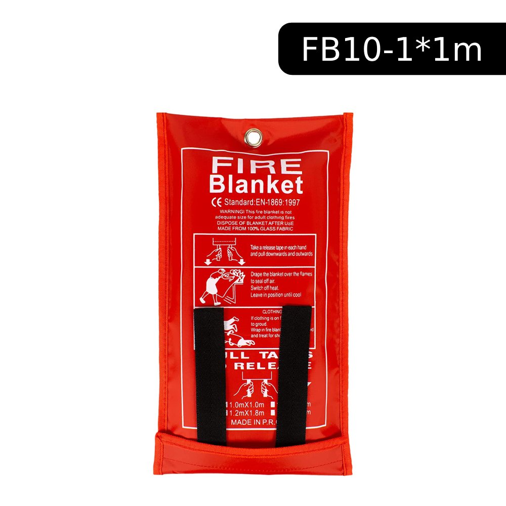 FB10 Fire Blanket 40x40 Inch (1.0m x 1.0m) – Emergency Fiberglass Fire Safety Blanket