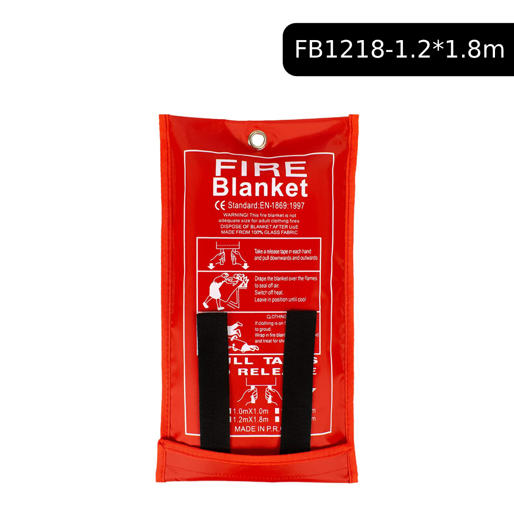 FB1218 Fire Blanket – 1.2m x 1.8m Extra-Large Fiberglass Fire Blanket